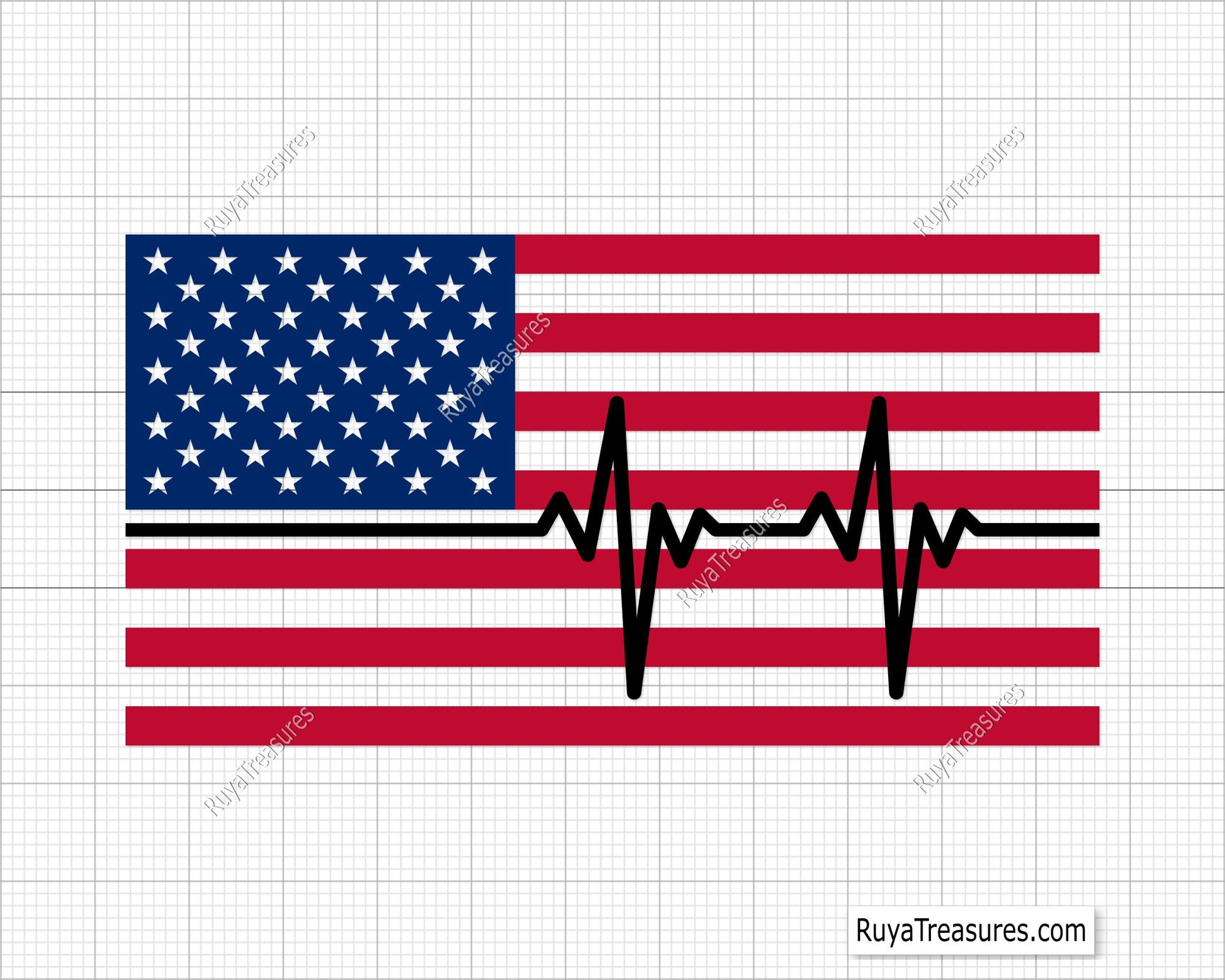Flag Heartbeat Svg