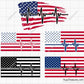 Bundle American Flag Heartbeat Svg
