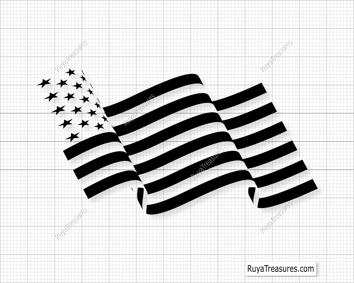 American Flag Waving svg 