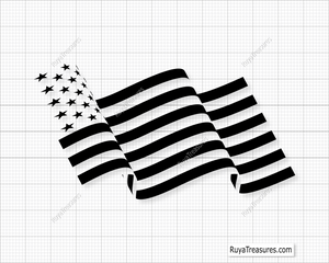 American Flag Waving svg 