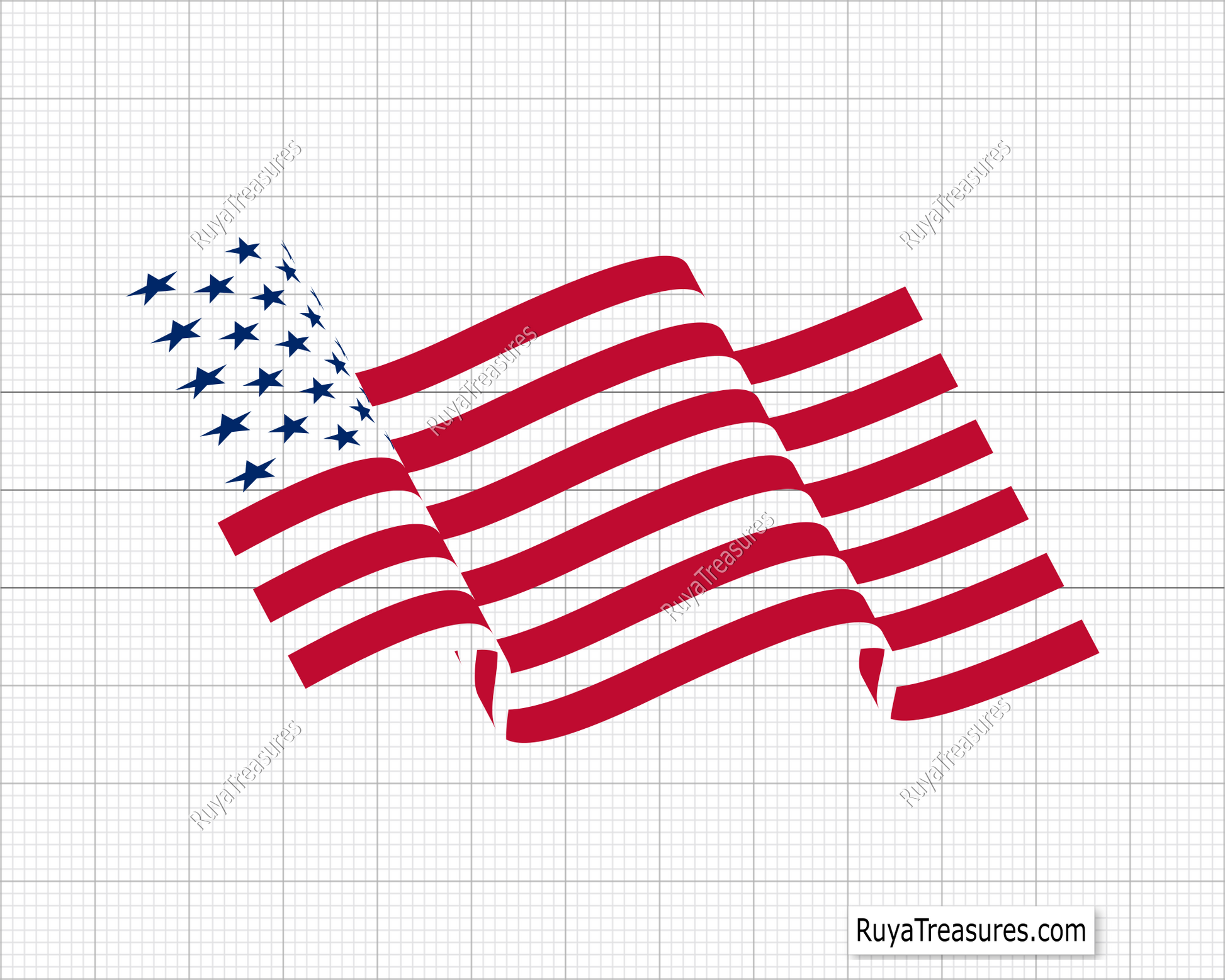 American Flag Waving svg 
