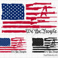 American Gun Rifle Flag Svg