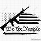American Gun Rifle Flag Svg
