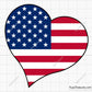 American Heart Flag Svg 