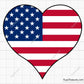 American Heart Flag Svg