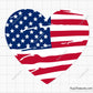 USA Flag Heart Svg