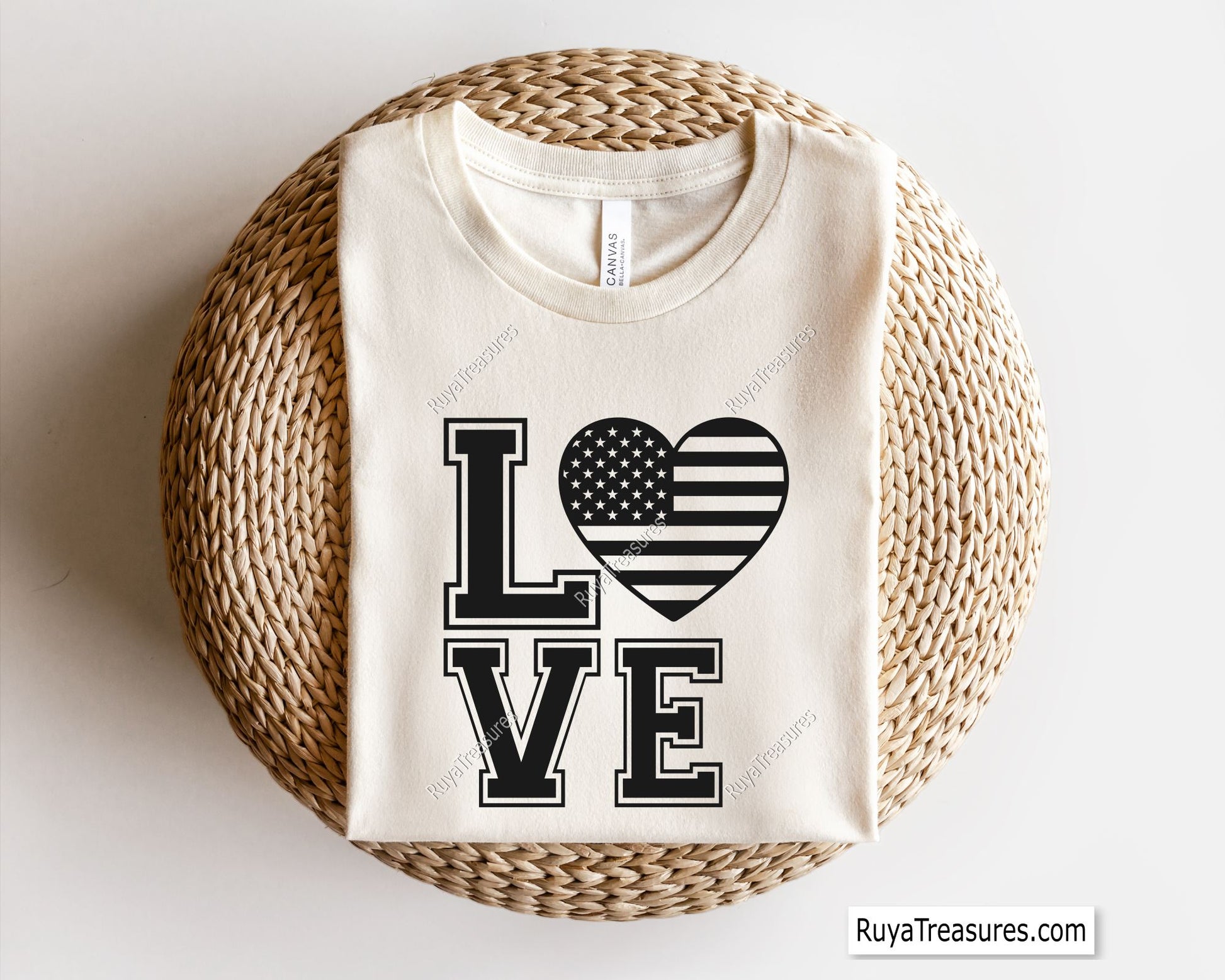 American Heart Flag Svg