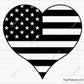 American Heart Flag Svg
