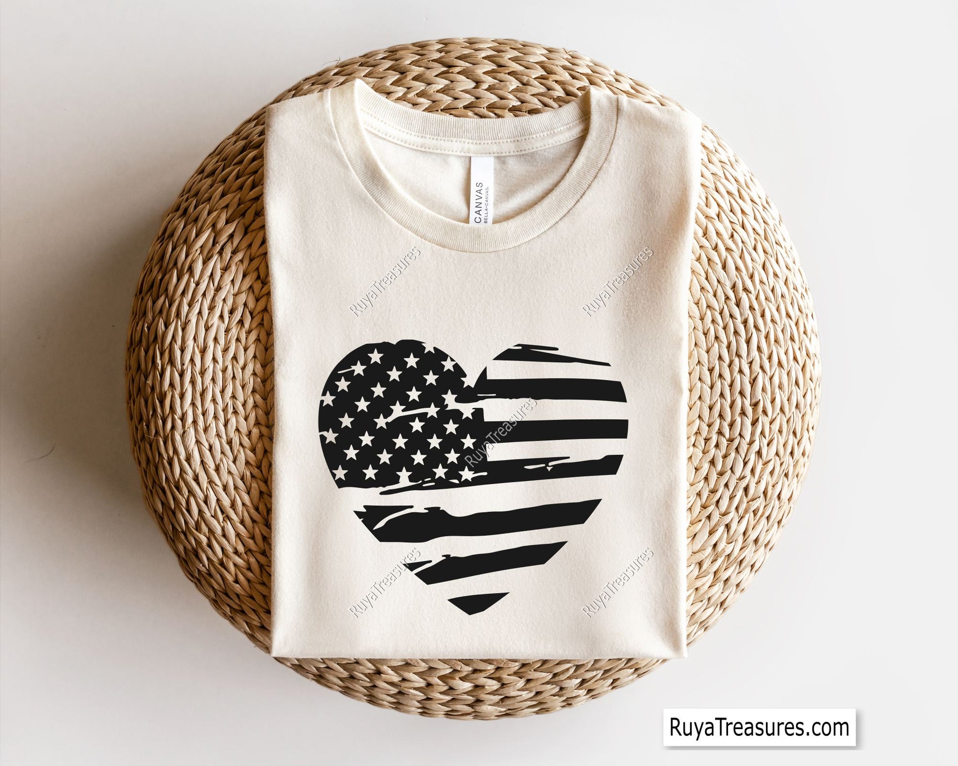 American Heart Flag Svg