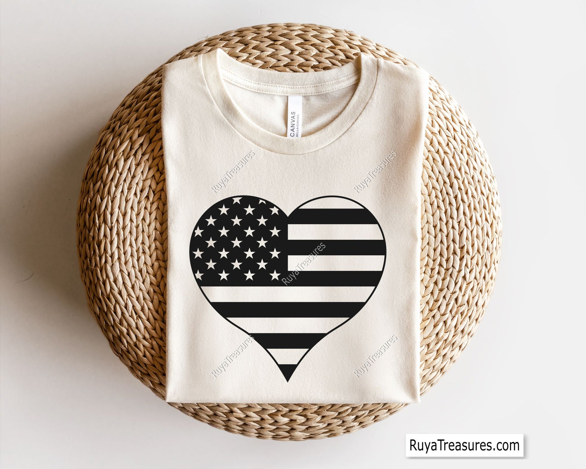 American Heart Flag Svg