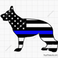 American K9 Thin Blue Line svg
