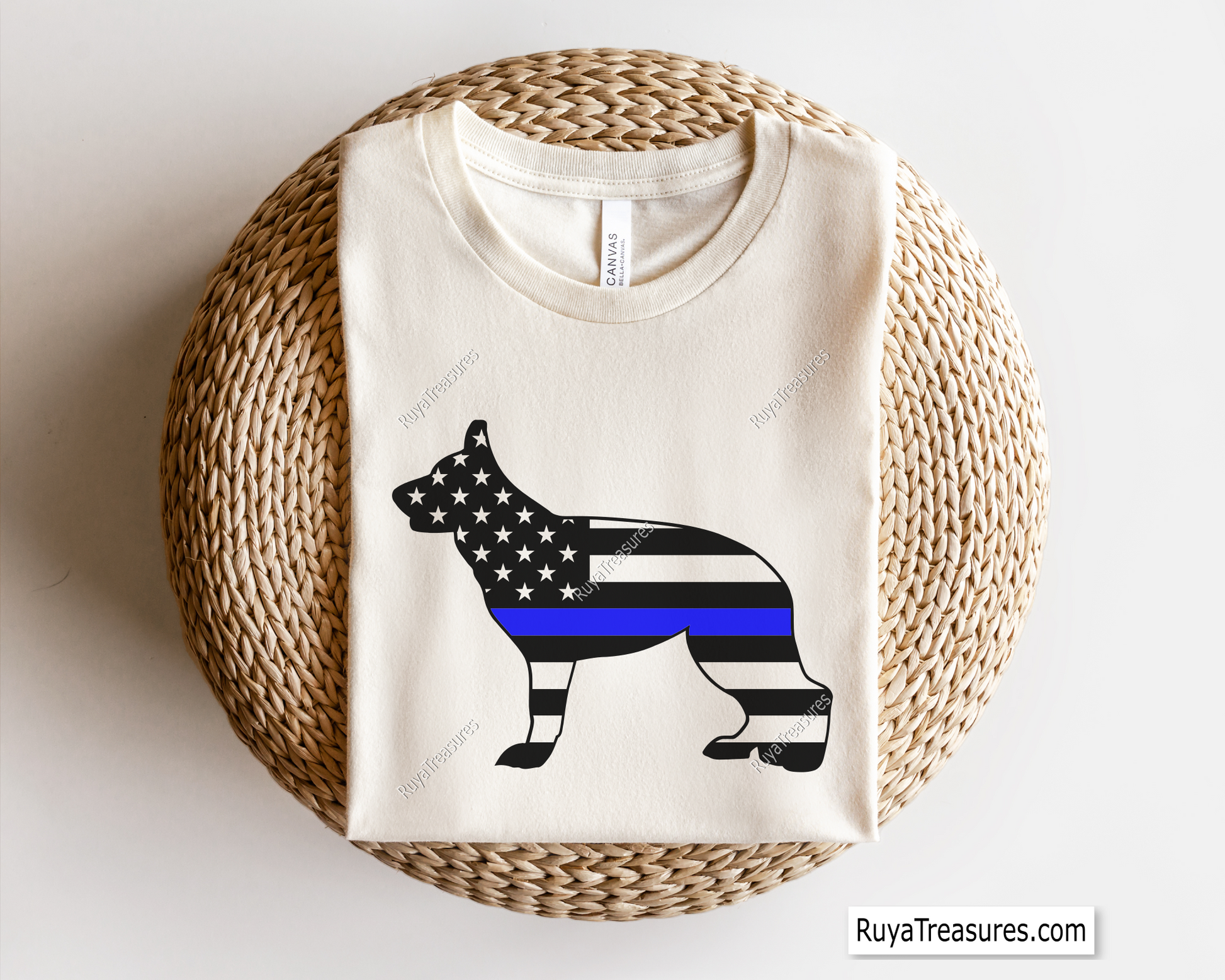 American K9 Thin Blue Line svg