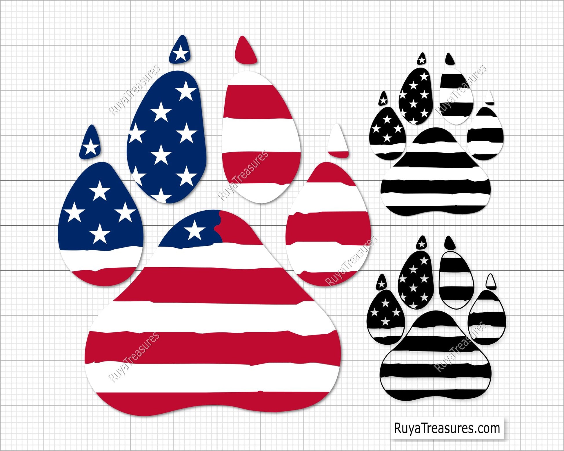 American Paws Svg