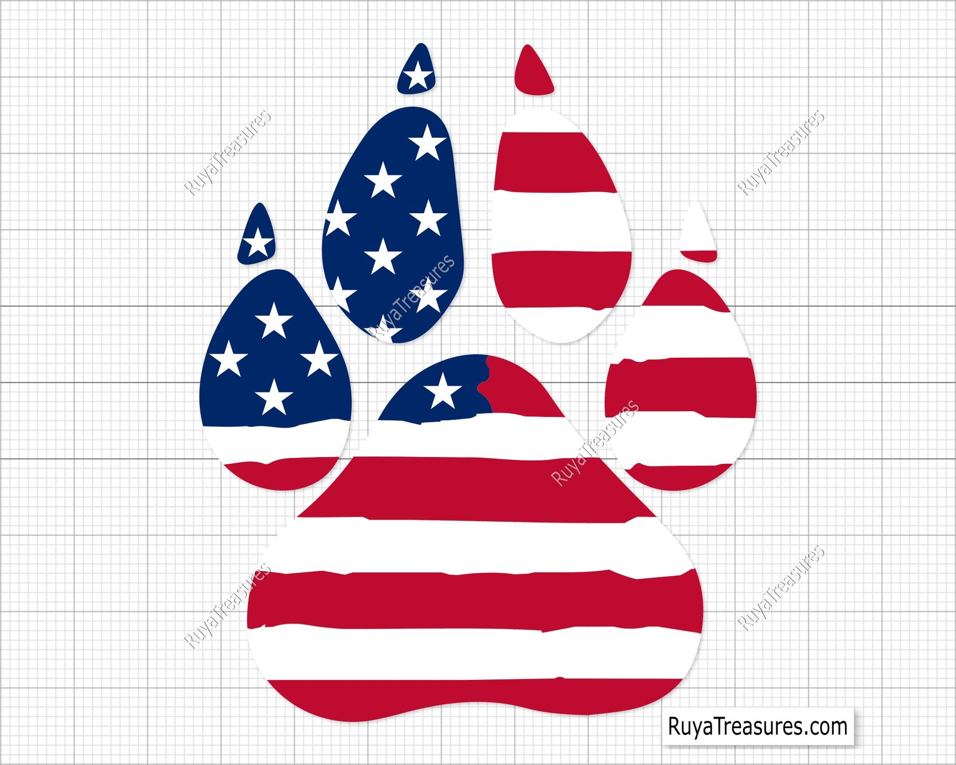 American Paws Svg