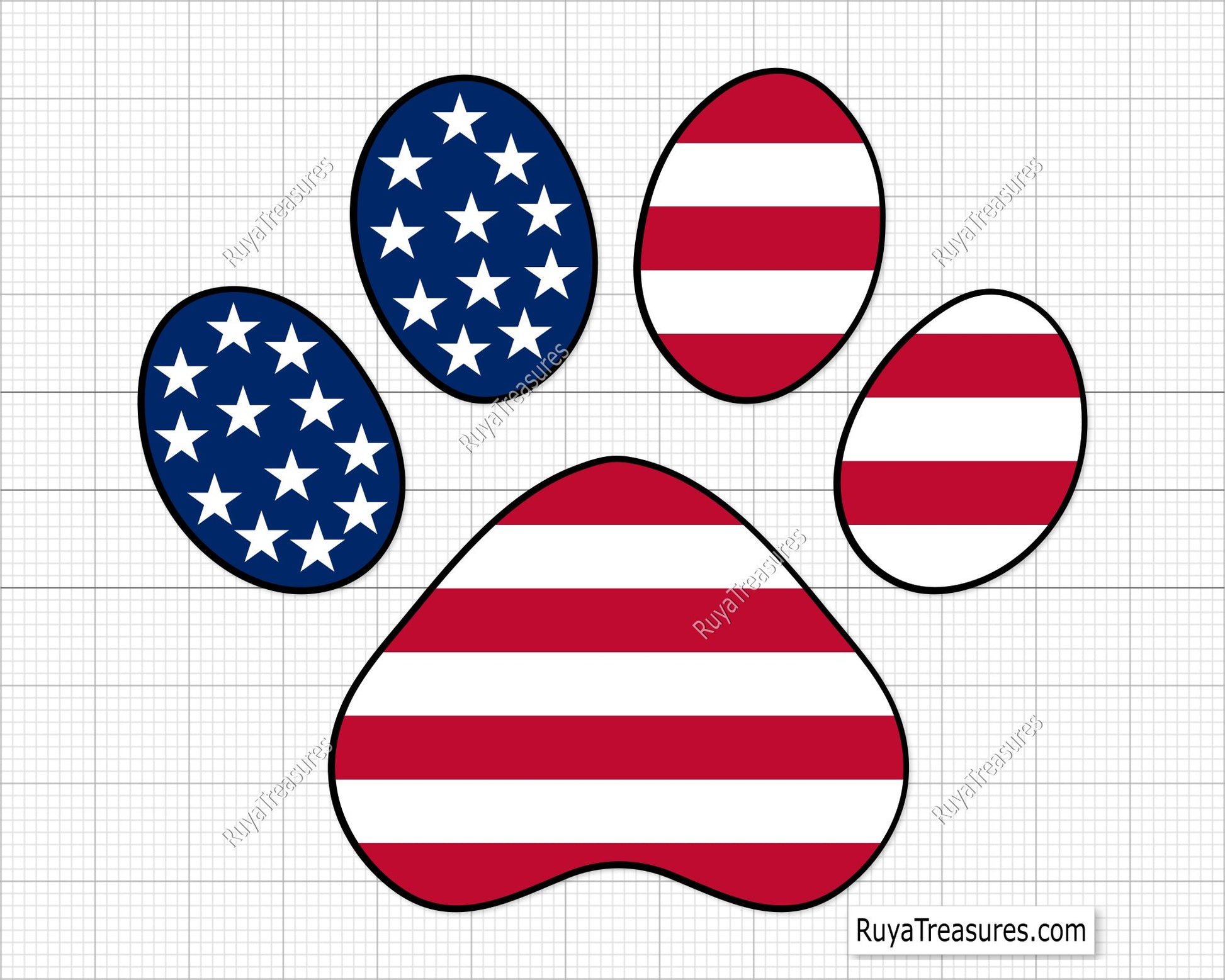 American Paws Svg