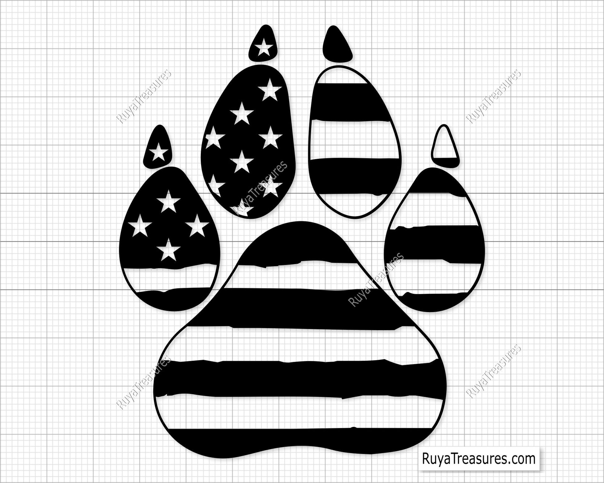 American Paws Svg