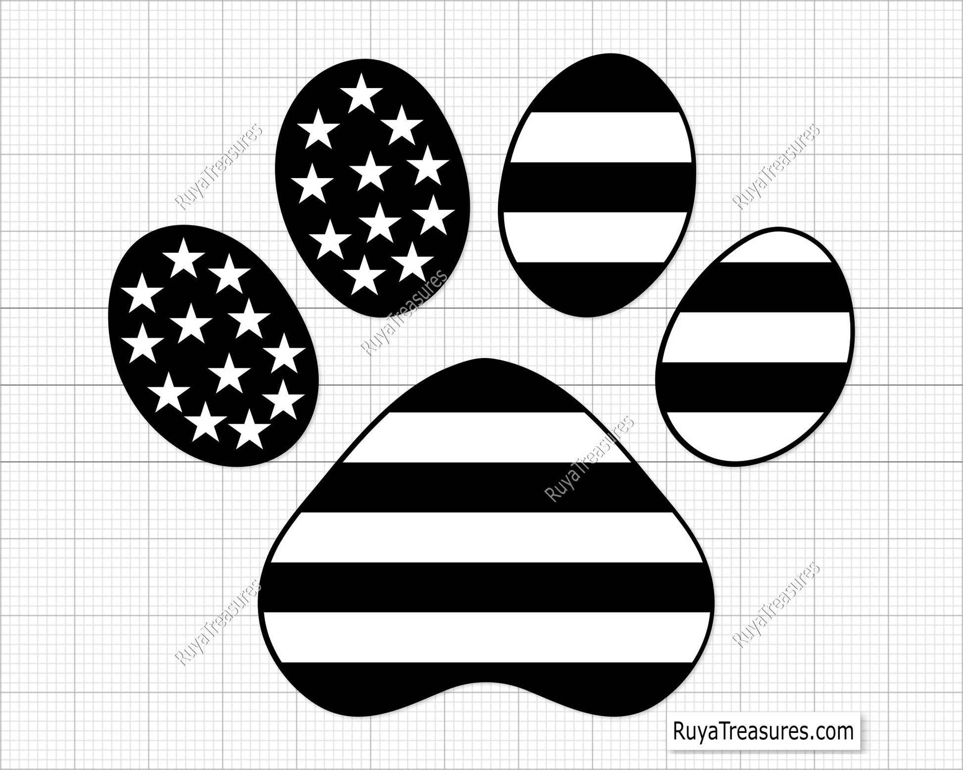 American Paws Svg