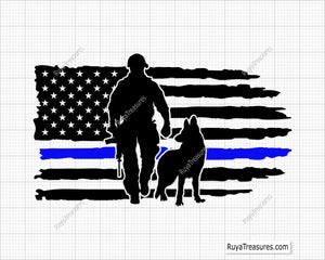 American Police dog svg