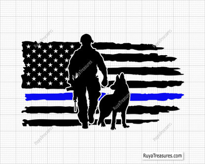 American Police dog svg