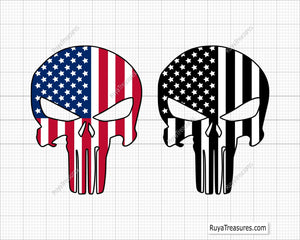 American Punisher Skull Svg