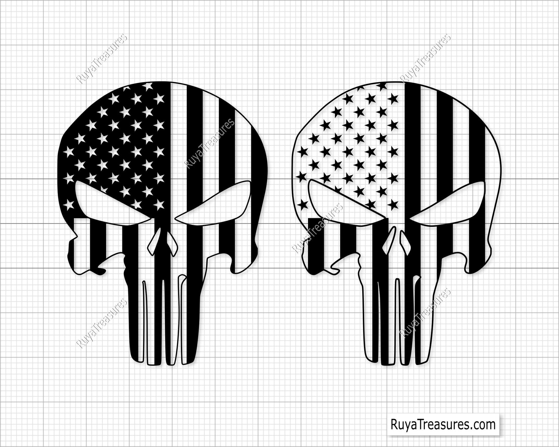 American Punisher Skull Svg
