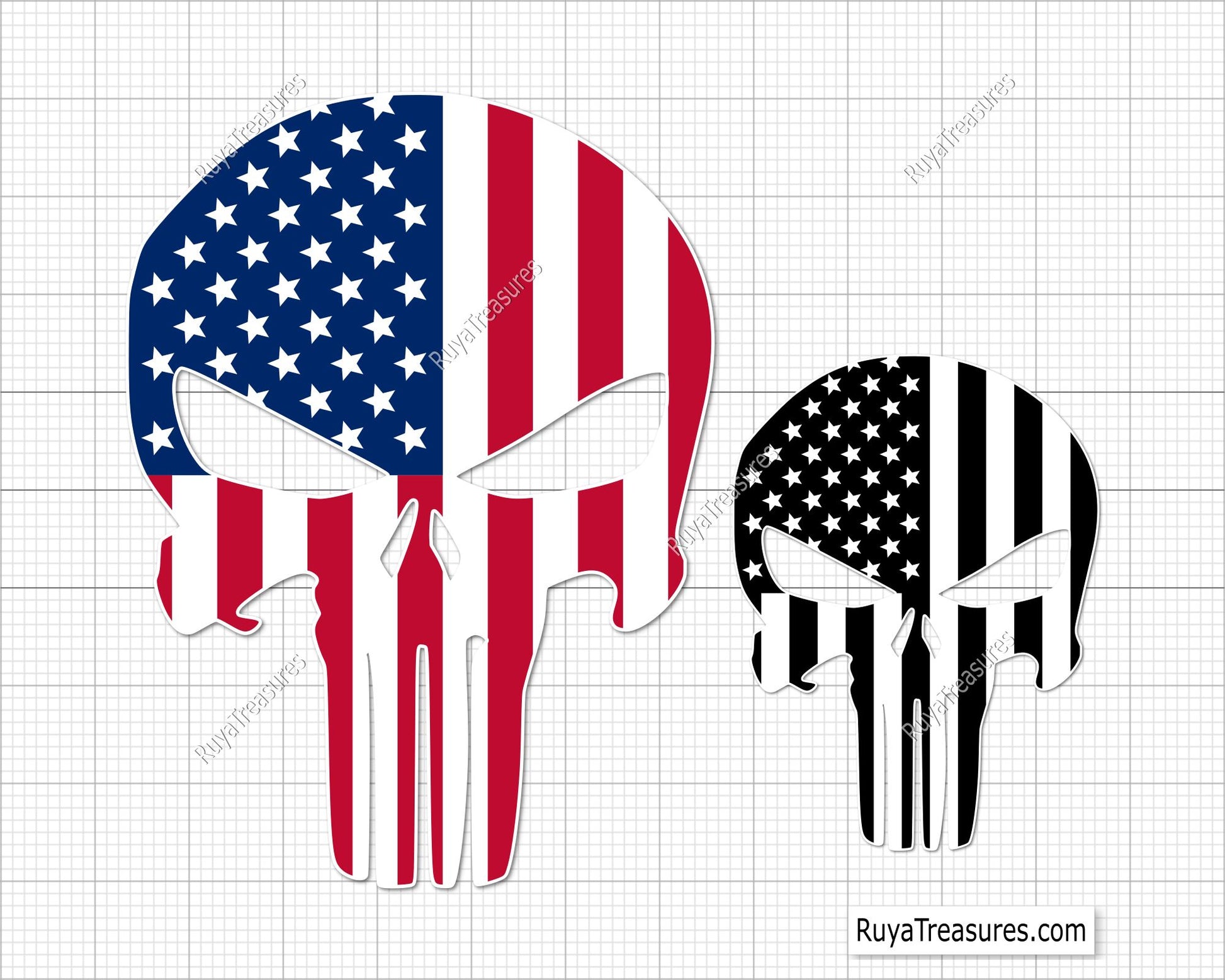 American Punisher Skull Svg