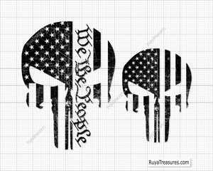 American Punisher Skull We The People PNG