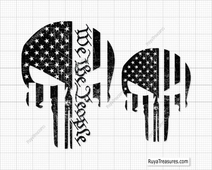 American Punisher Skull We The People PNG