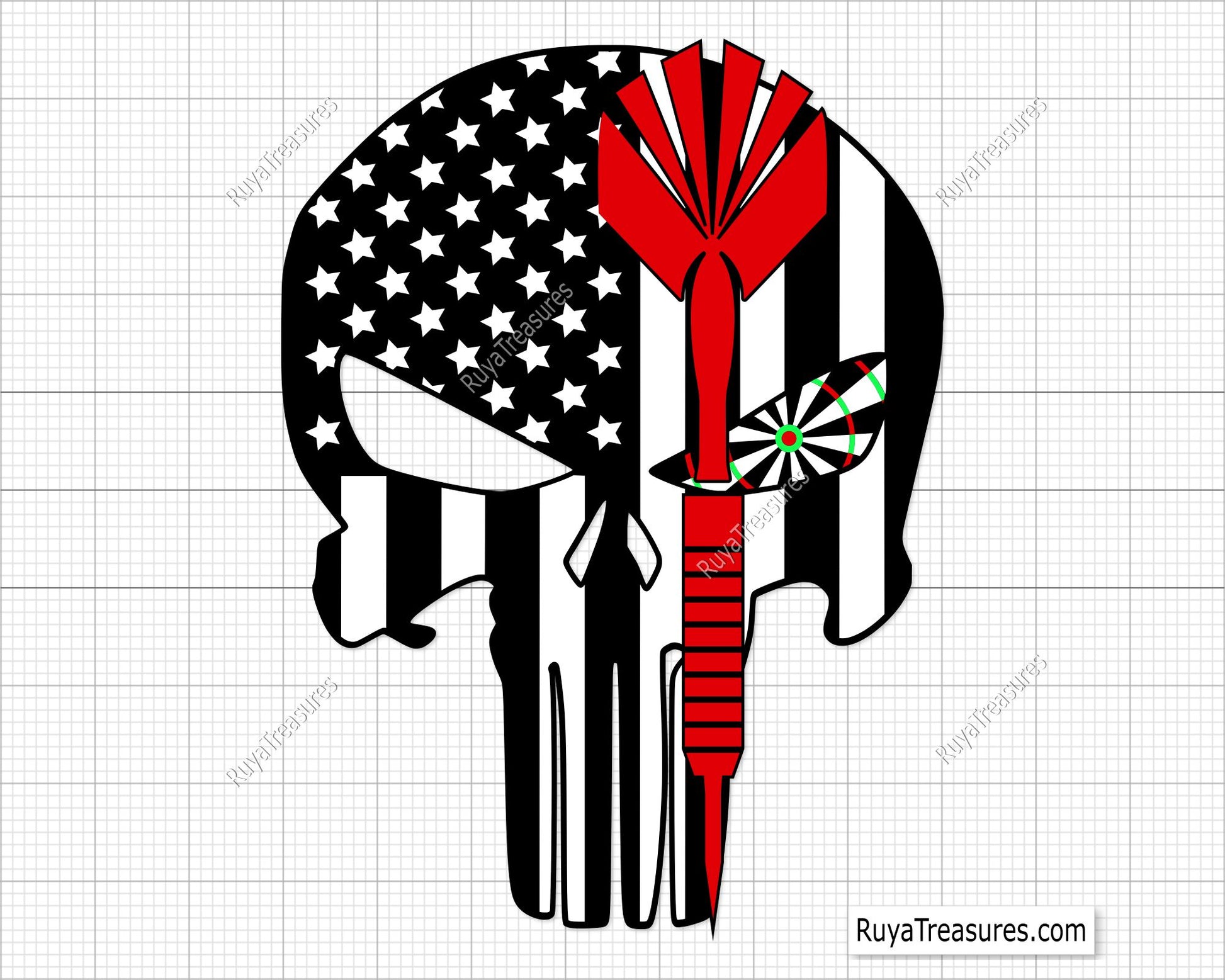 American Punisher with Dart Svg