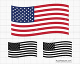 American Waving Flag Svg 