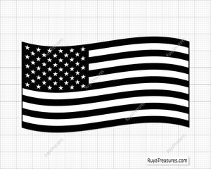 American Waving Flag Svg 