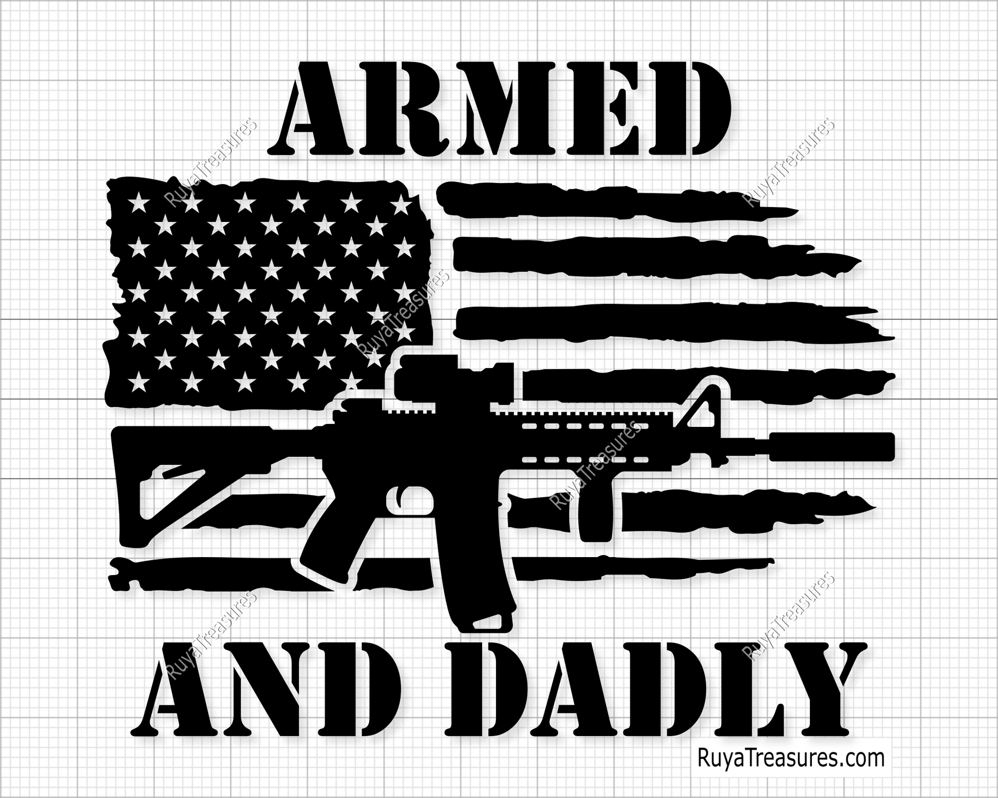 Armed And Dadly Svg