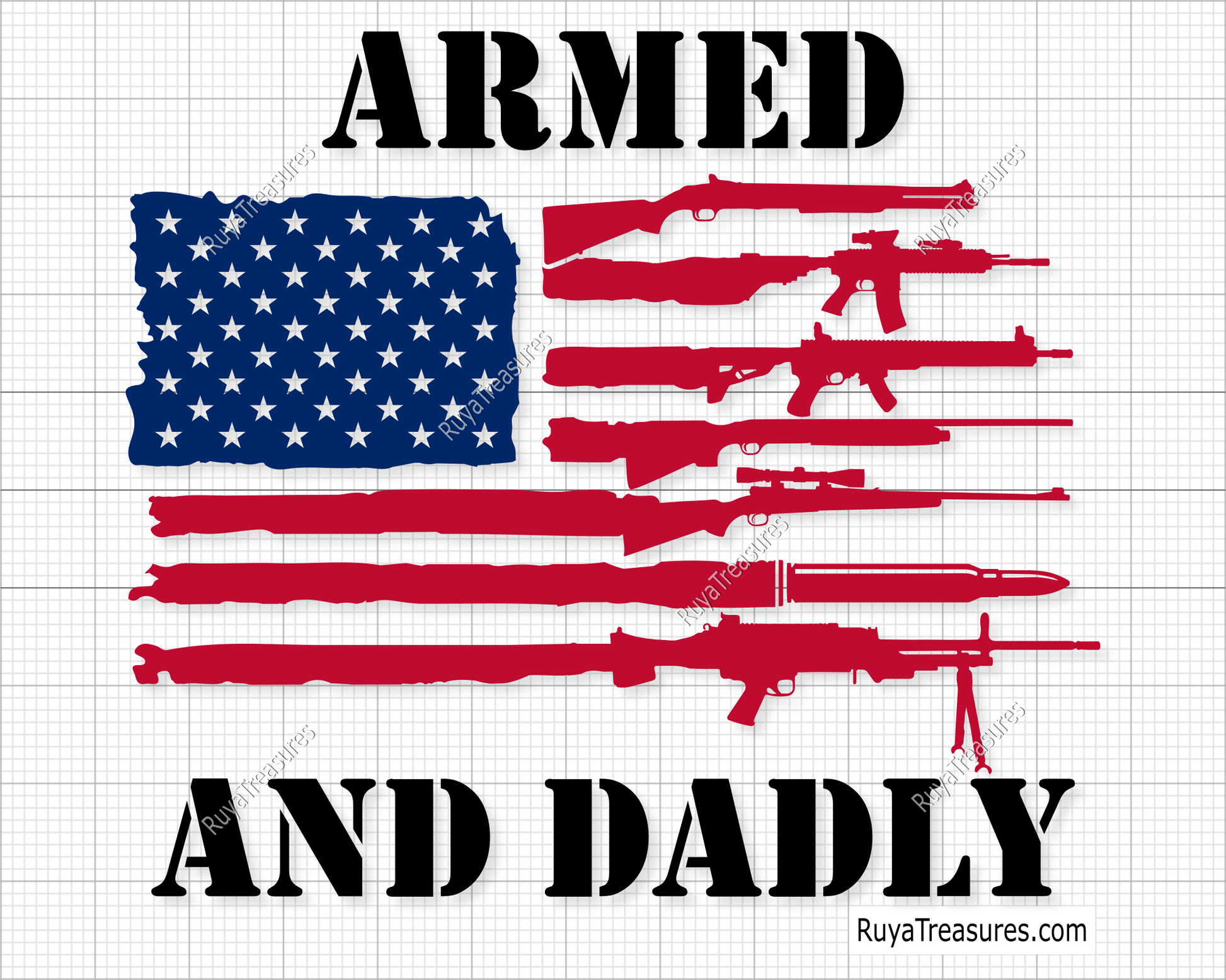 Armed And Dadly Svg