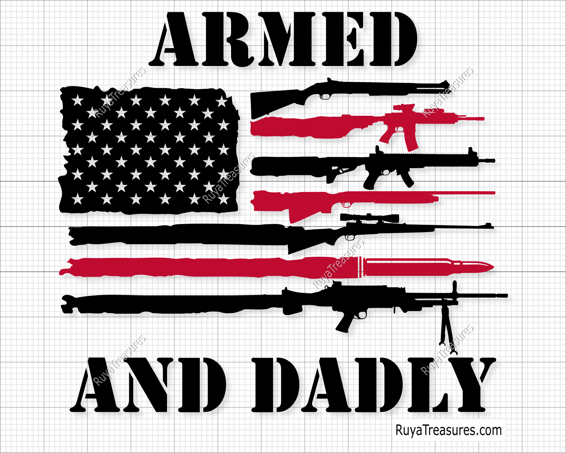 Armed And Dadly Svg