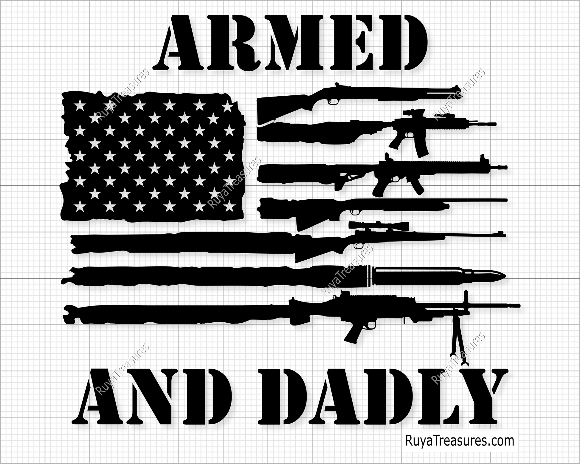 Armed And Dadly Svg