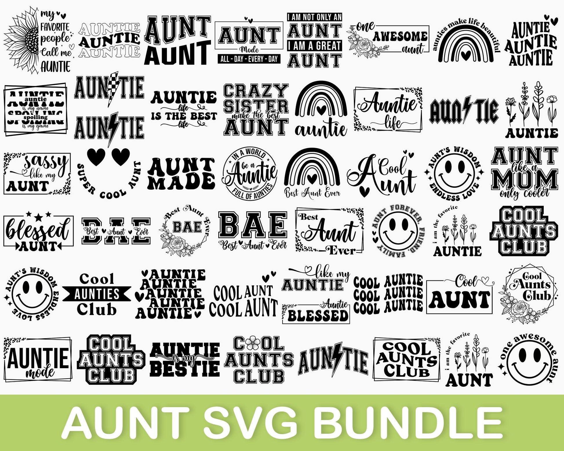 Auntie Svg Bundle