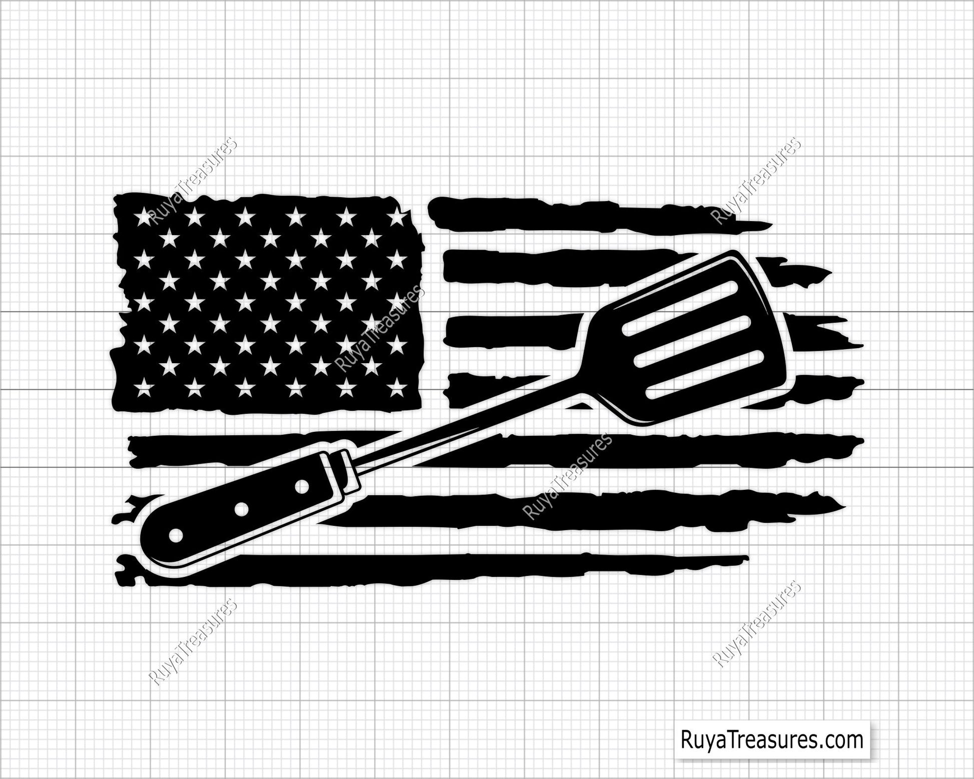 BBQ Flag Svg Png
