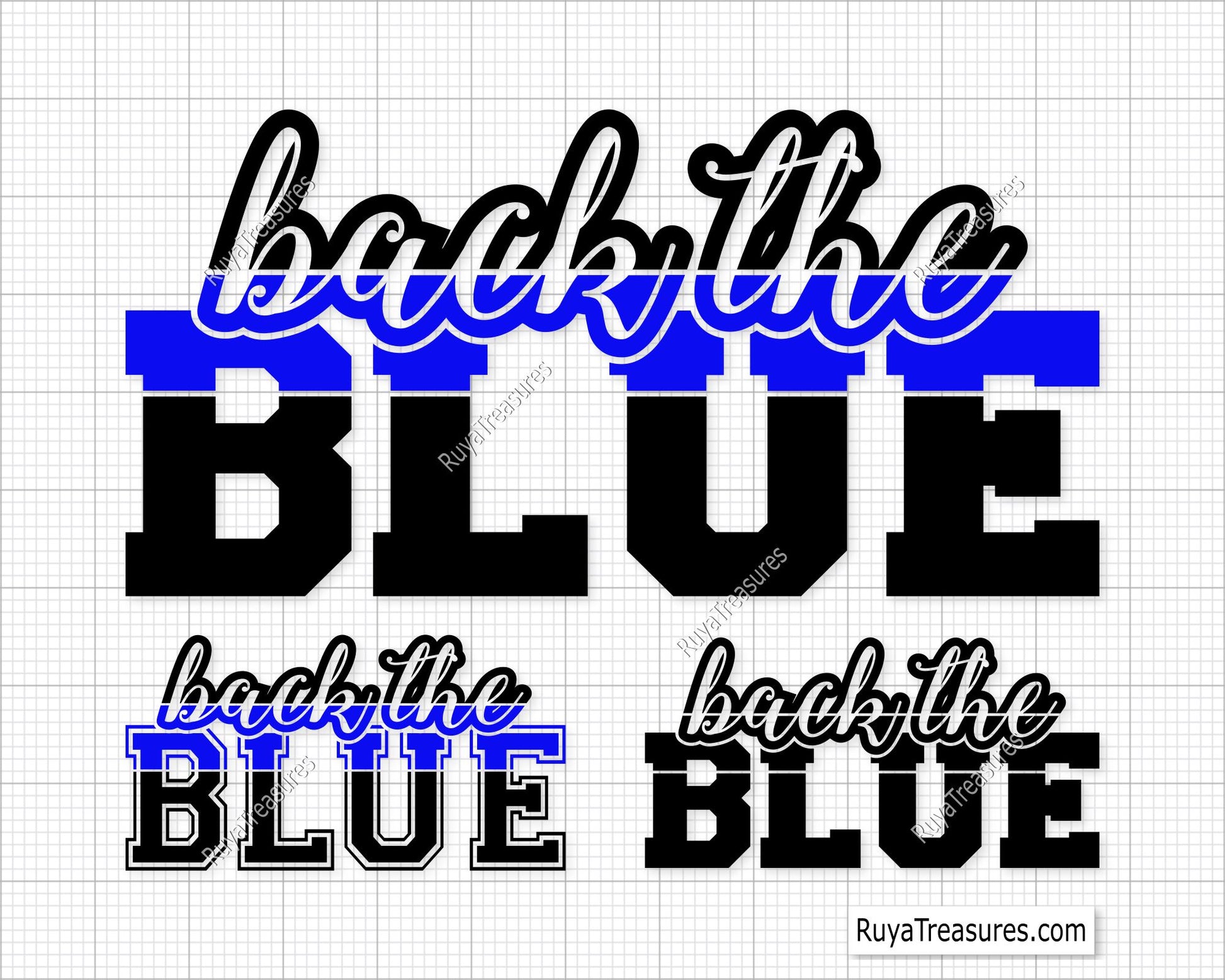 Back The Blue svg