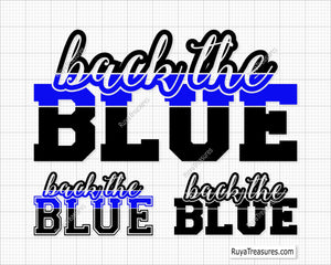 Back The Blue svg
