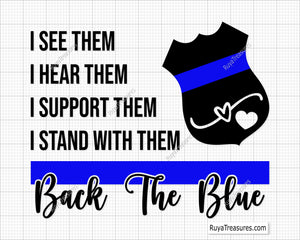 Back The Blue svg