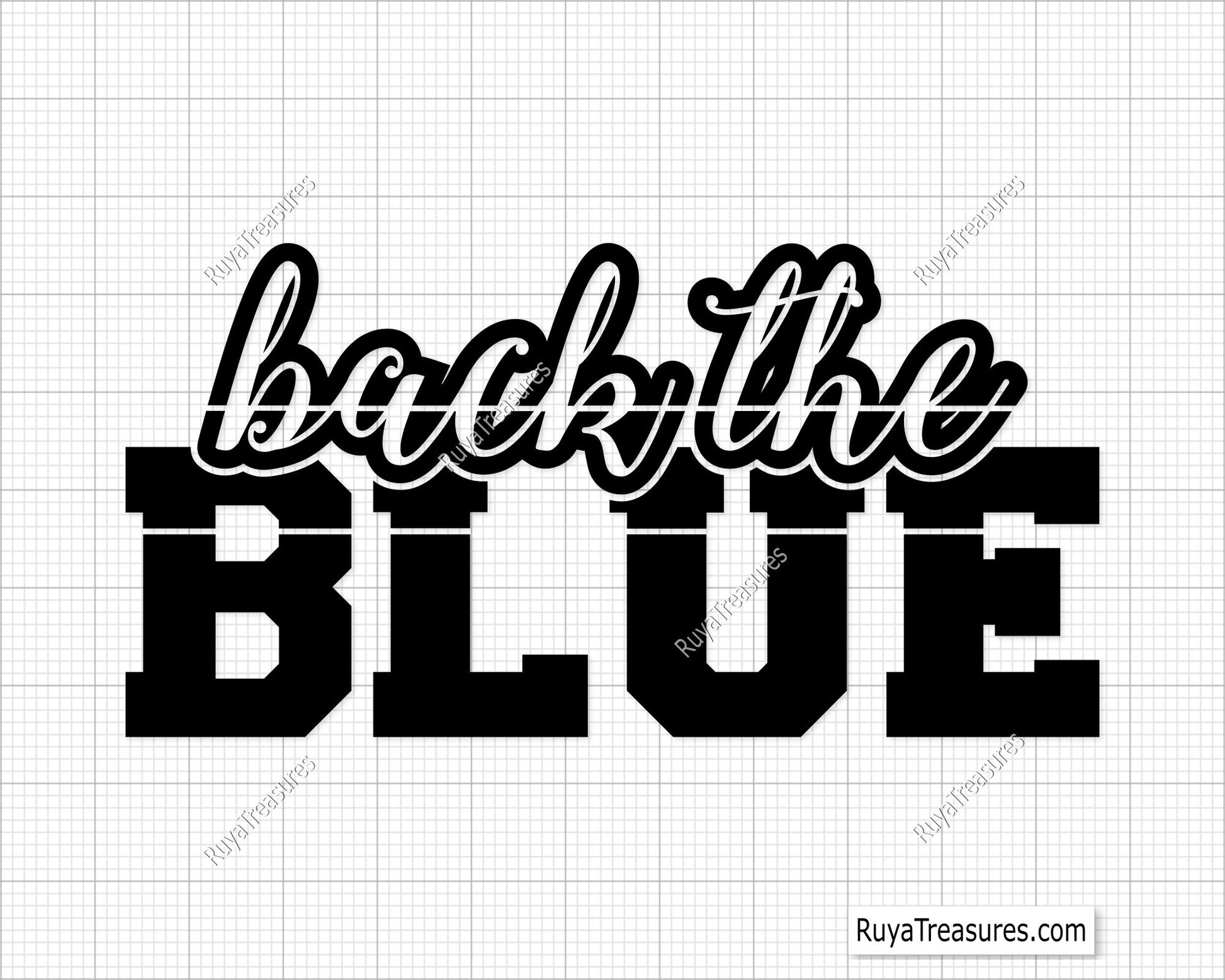 Back The Blue svg