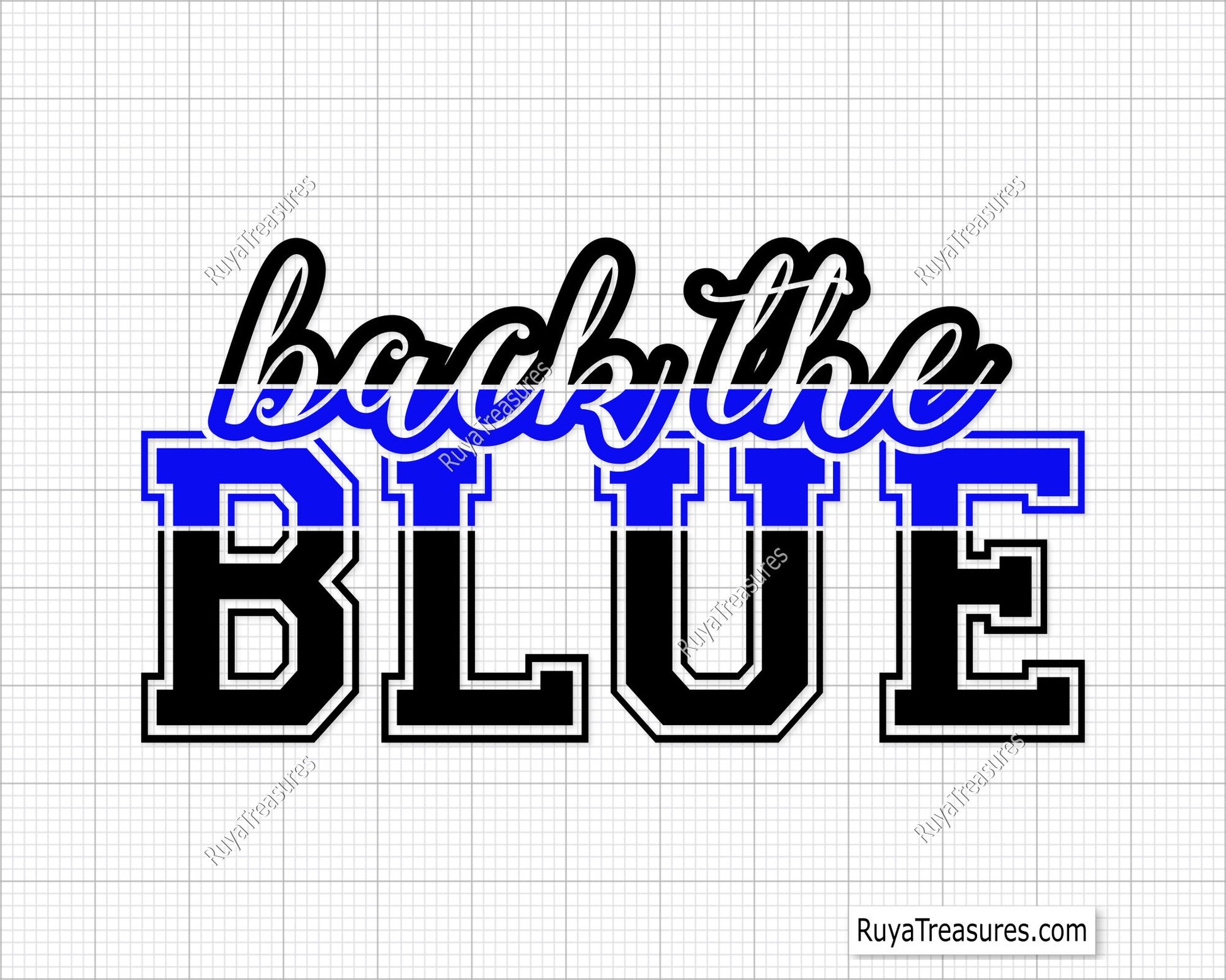 Back The Blue svg