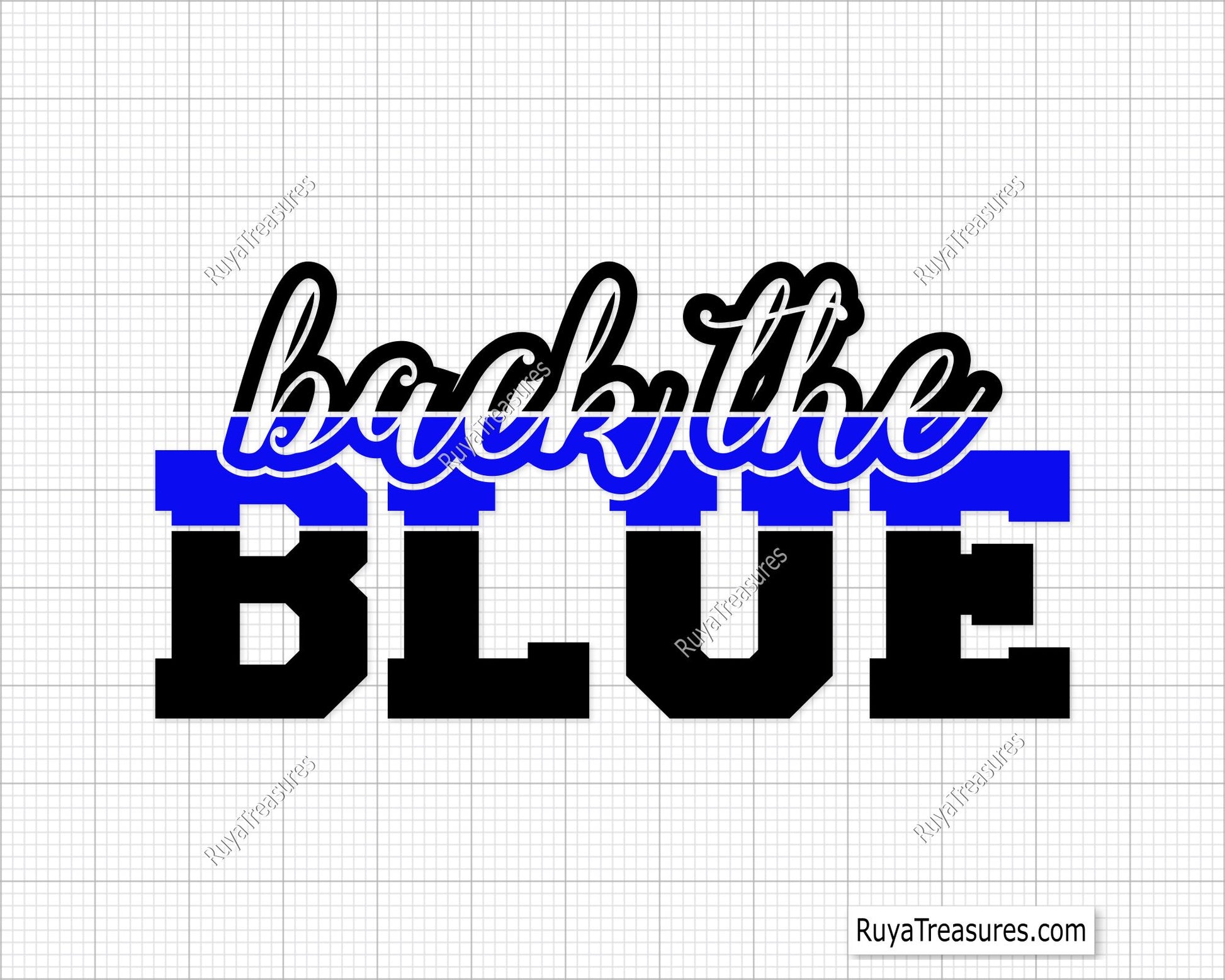Back The Blue svg