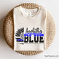 Back the Blue Sunflower Svg 