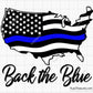 Back the Blue Svg, Thin Blue Line Flag Svg, Support Police Svg, Police Svg
