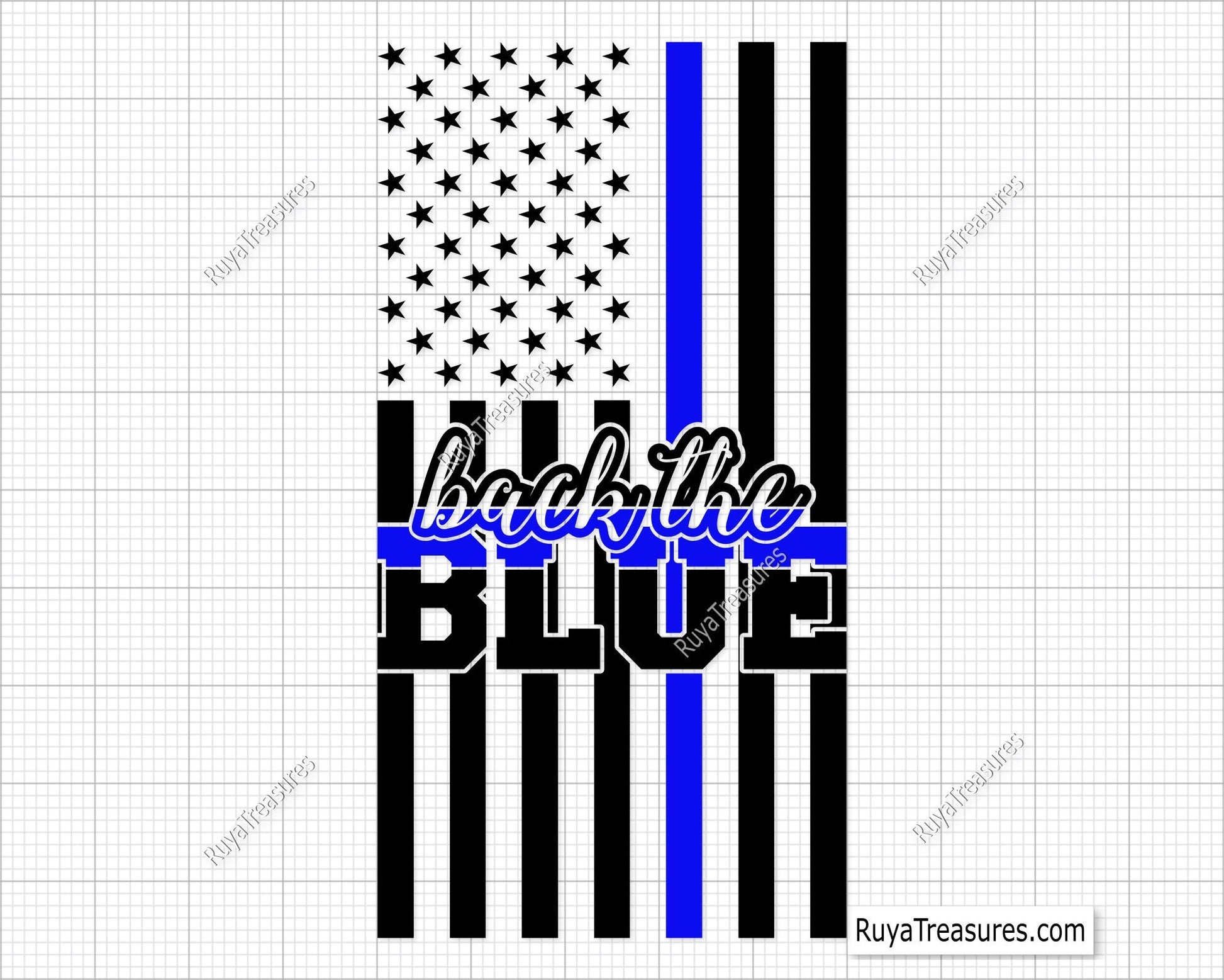 Back the Blue Svg 