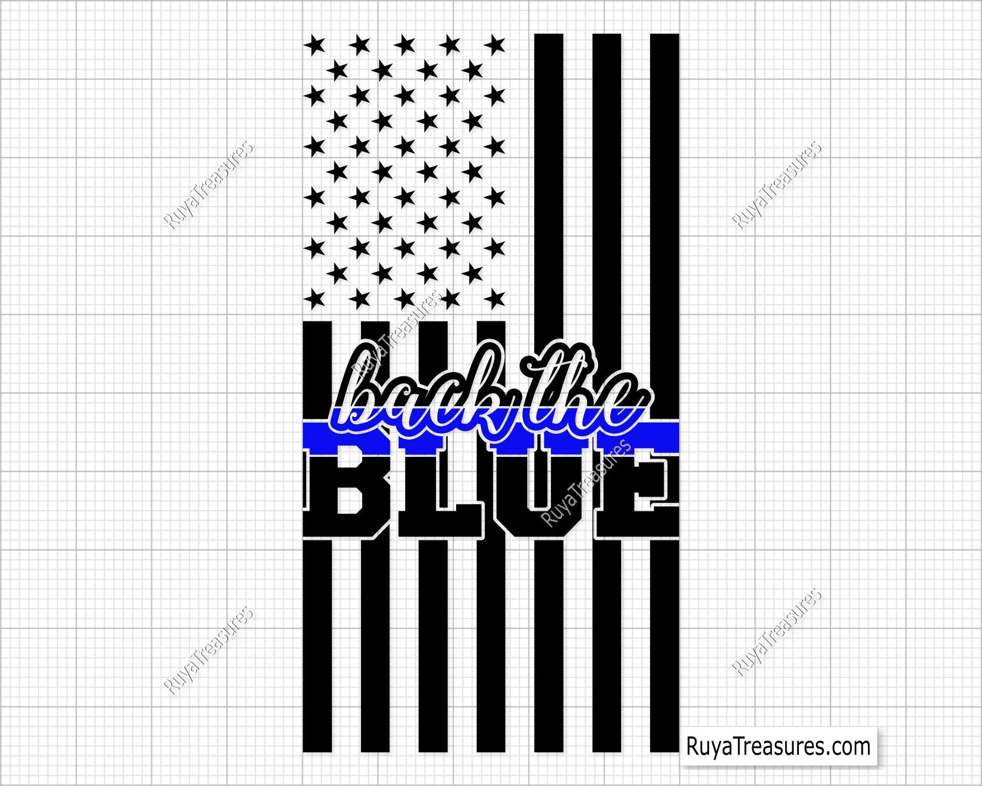 Back the Blue Svg 