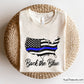 Back the Blue Svg, Thin Blue Line Flag Svg, Support Police Svg, Police Svg