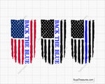 Back the Blue flag svg