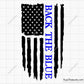 Back the Blue flag svg